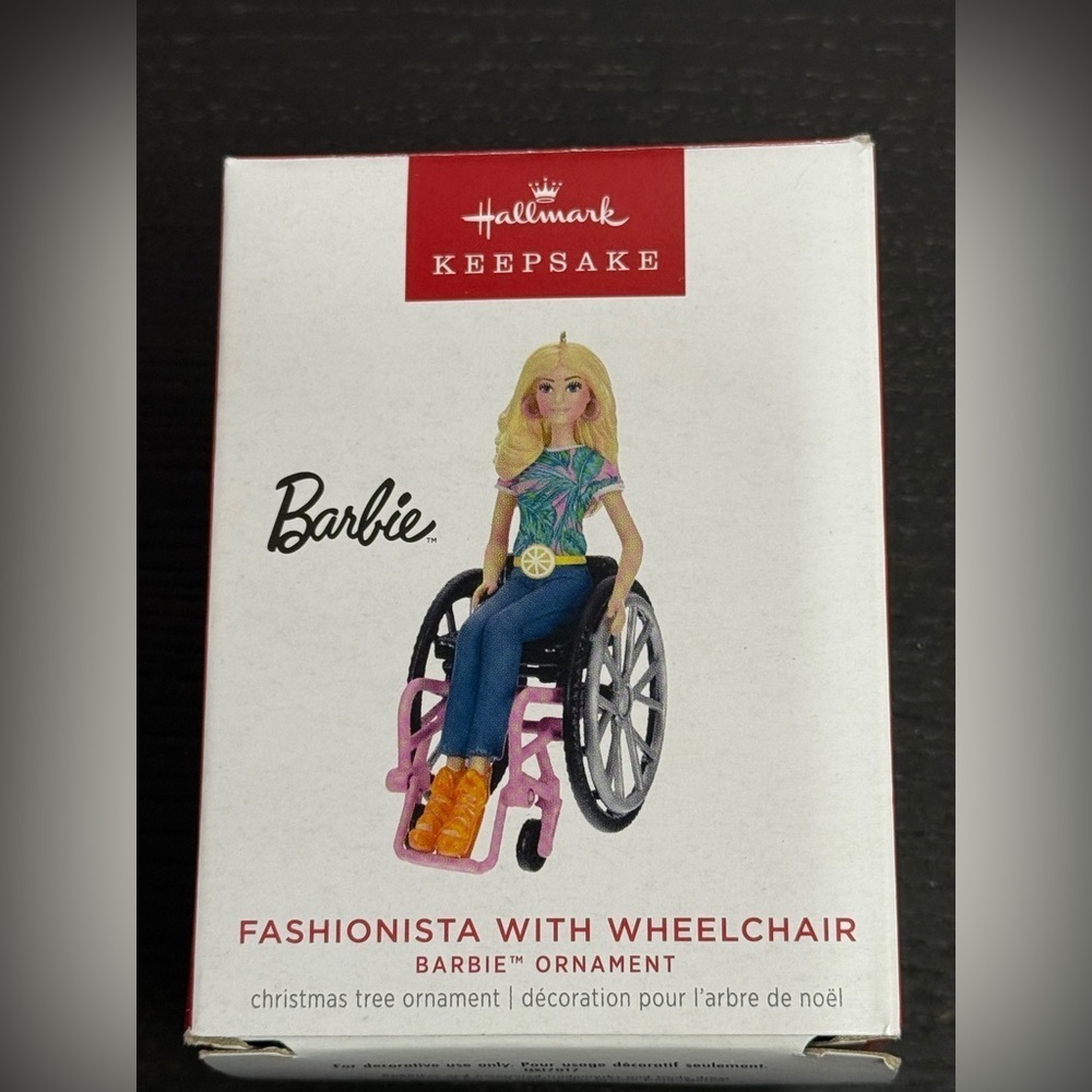 2023 Hallmark Keepsake Barbie Fashionista with Wheelchair Christmas Ornament